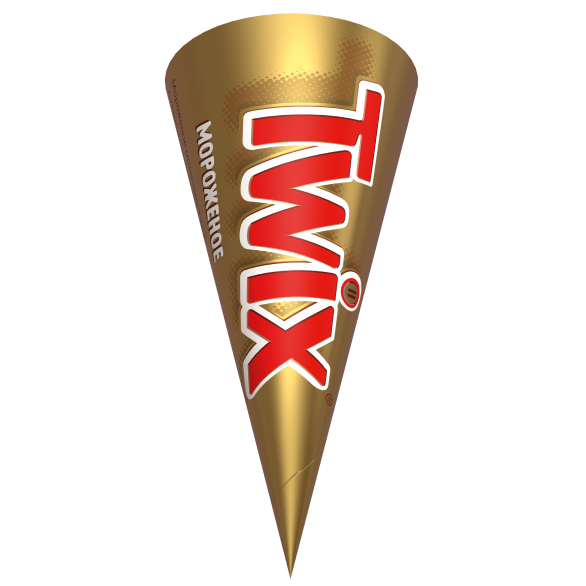 "TWIX" мороженое молочное со вкусом карамели и молочное с какао-порошком, с карамелью, рисовыми шариками