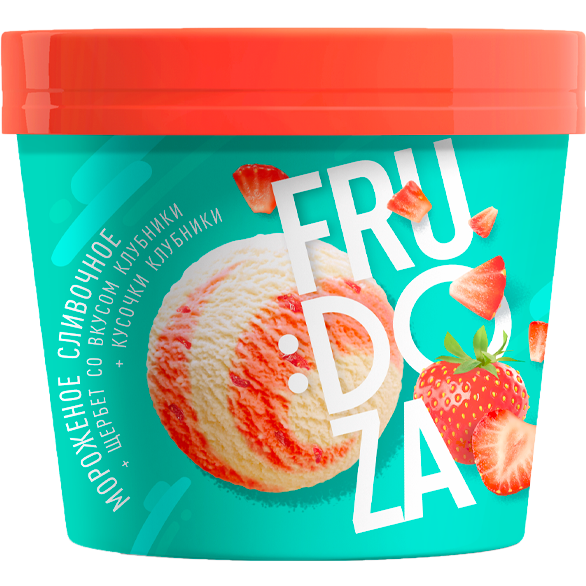 «FRUDOZA» клубника сливочное стакан картон