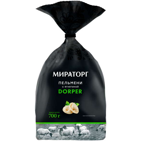 «МИРАТОРГ» пельмени с ягнятиной Dorper