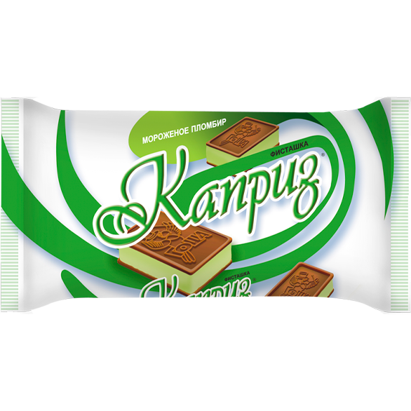 «КАПРИЗ» фисташковый пломбир на печенье