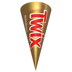 "TWIX" мороженое молочное со вкусом карамели и молочное с какао-порошком, с карамелью, рисовыми шариками