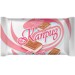 «КАПРИЗ» пломбир клубничный на печенье